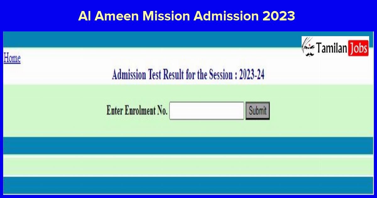 Al Ameen Mission Admission 2023 