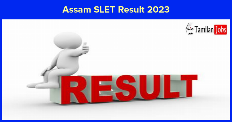 Assam SLET Result 2023