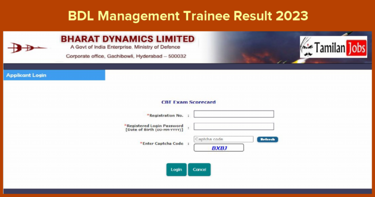 BDL Management Trainee Result 2023