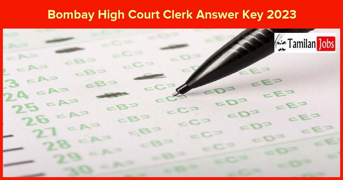 Bombay High Court Clerk Answer Key 2023