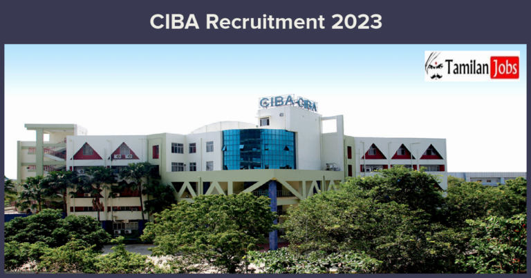 CIBA Recruitment 2023