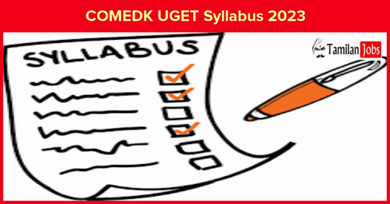 COMEDK UGET Syllabus 2023