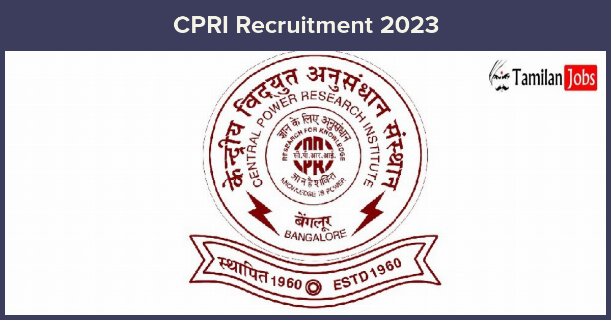 Cpri-Recruitment-2023