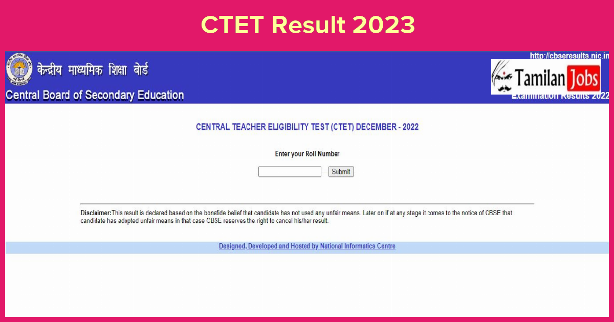 CTET Result 2023