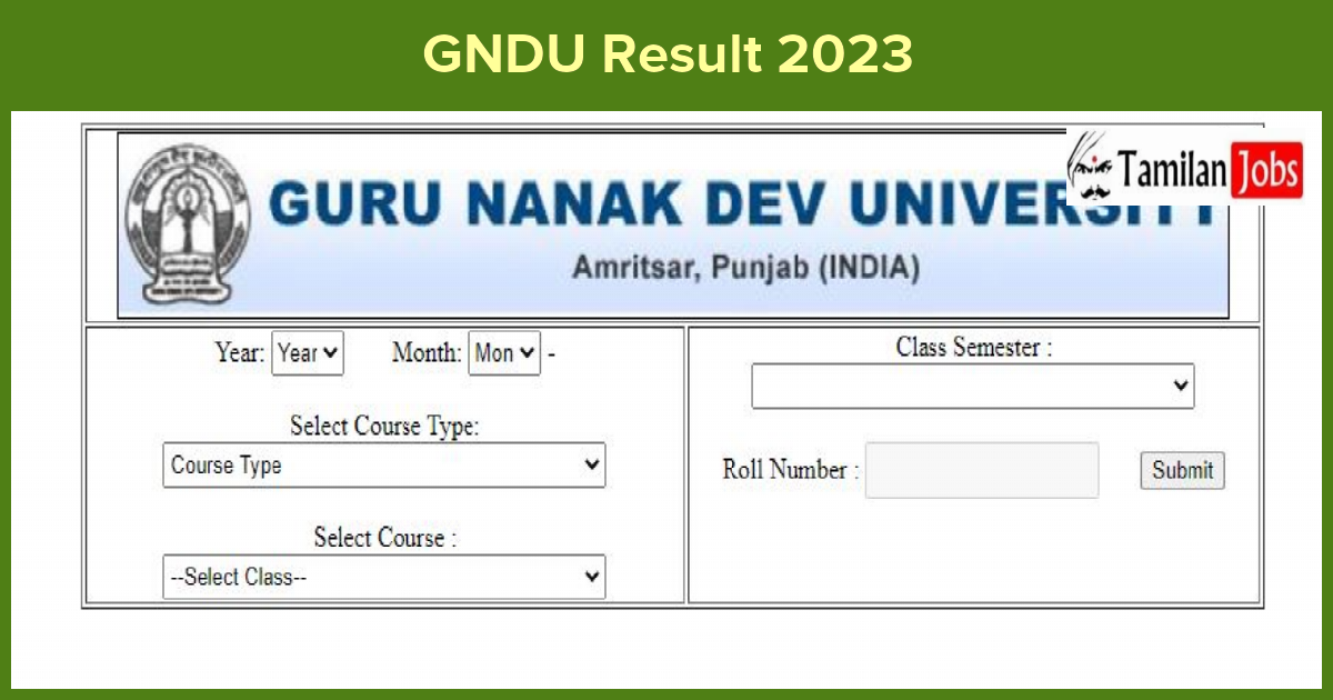 GNDU Result 2023