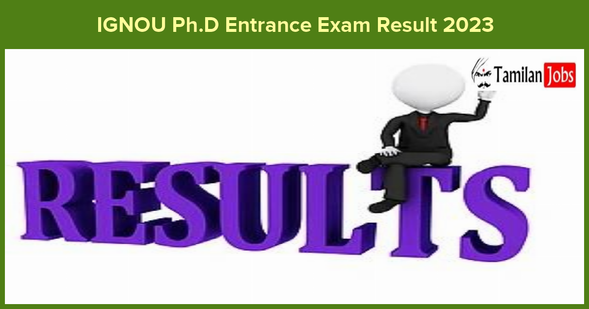 ignou phd entrance exam result 2023