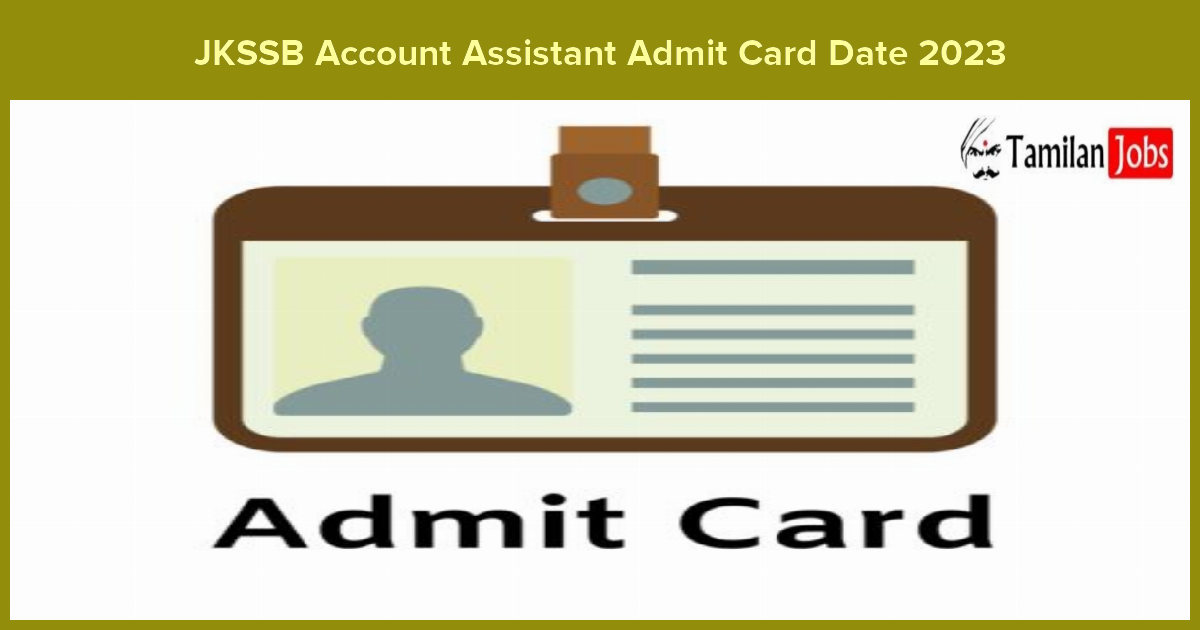 JKSSB Account Assistant Admit Card Date 2023