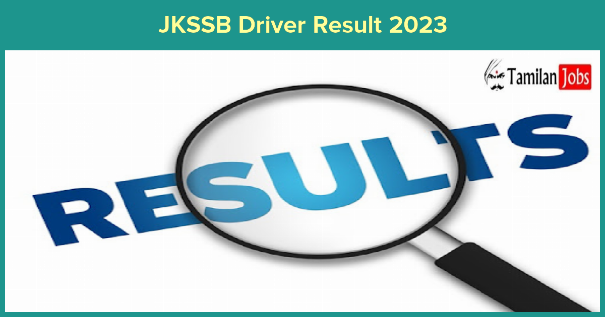 JKSSB Driver Result 2023