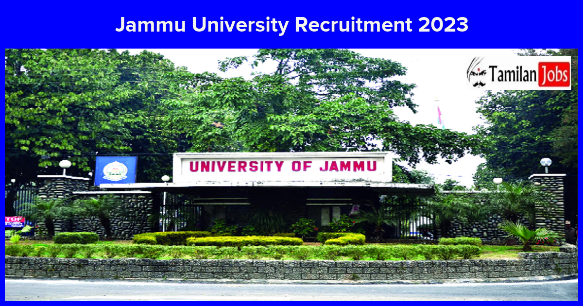 Jammu University Recruitment 2023