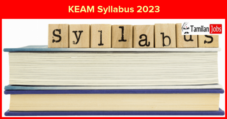 KEAM Syllabus 2023