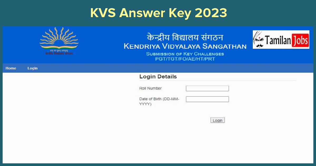 KVS Answer Key 2023