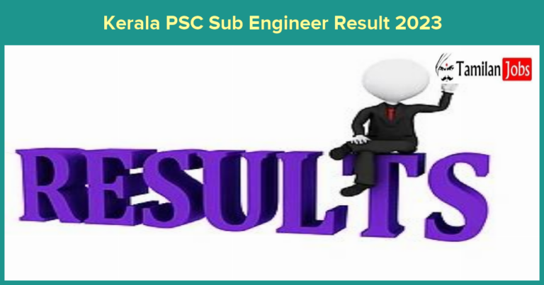 Kerala PSC Sub Engineer Result 2023