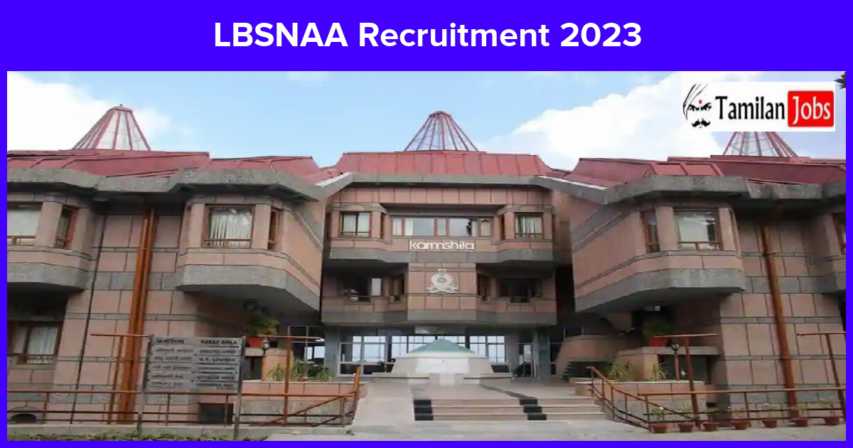 LBSNAA Recruitment 2023