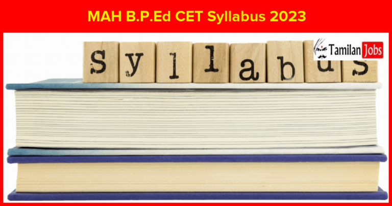 MAH B.P.Ed CET Syllabus 2023