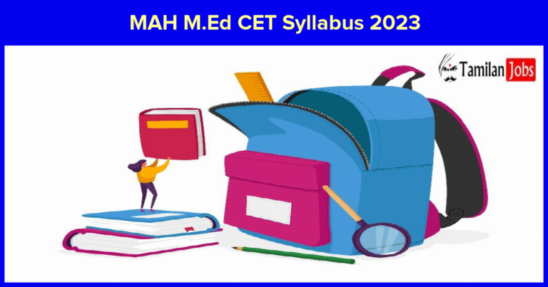 MAH M.Ed CET Syllabus 2023
