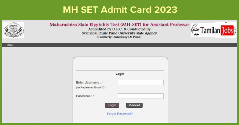 MH SET Admit Card 2023