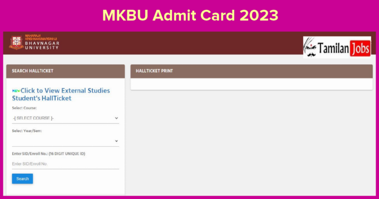 MKBU Admit Card 2023