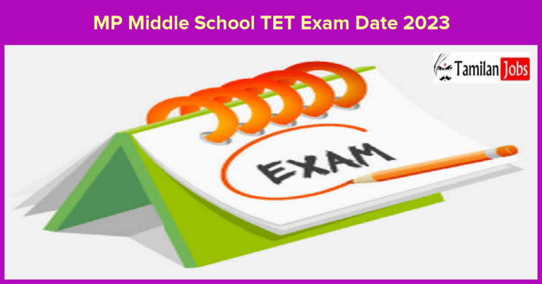 MP Middle School TET Exam Date 2023