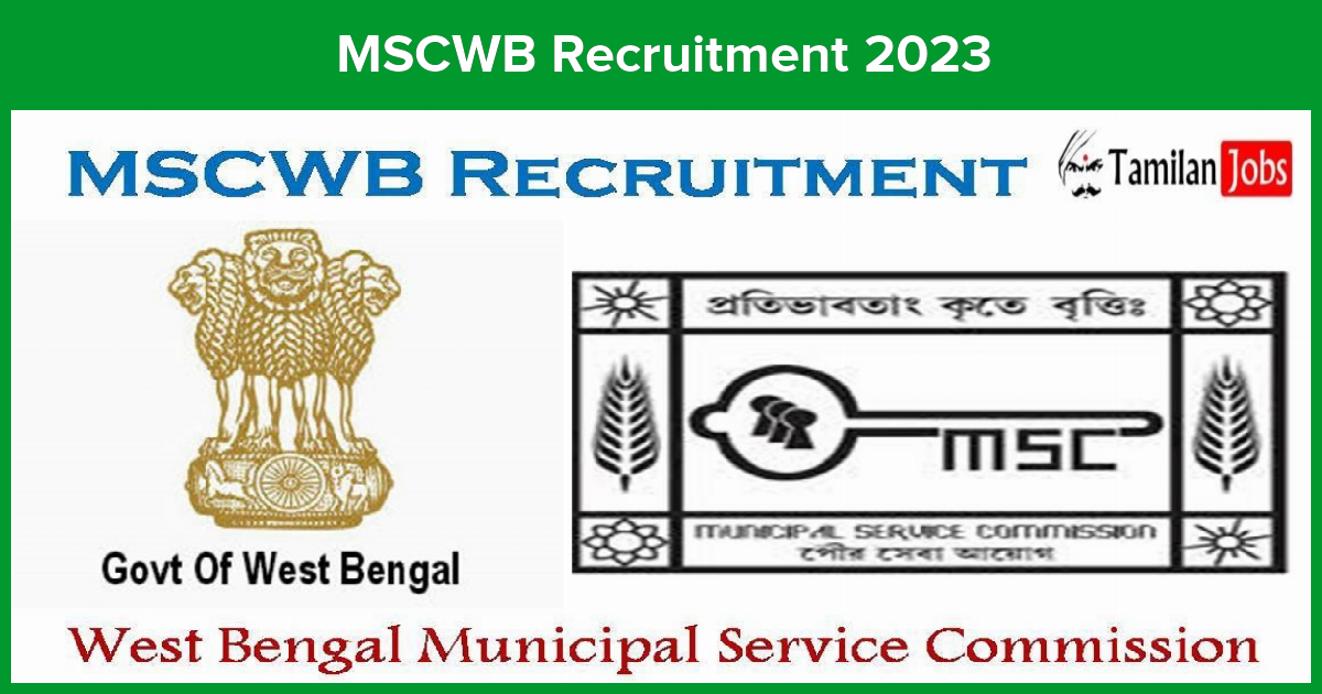 Mscwb Recruitment 2023