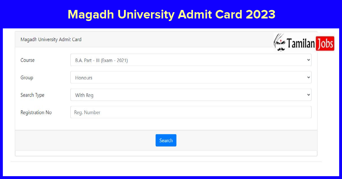 Magadh University Admit Card 2023
