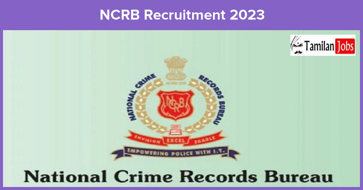 Ncrb Recruitment 2023