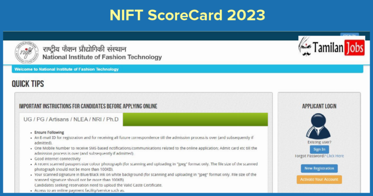NIFT ScoreCard 2023