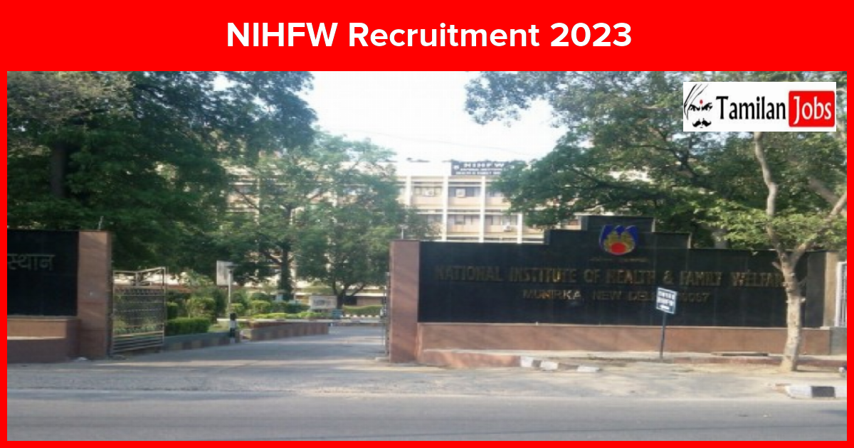 Nihfw Recruitment 2023