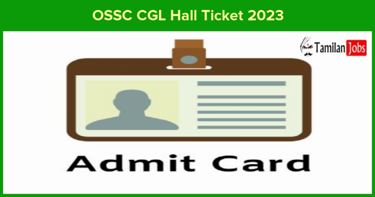 OSSC CGL Hall Ticket 2023
