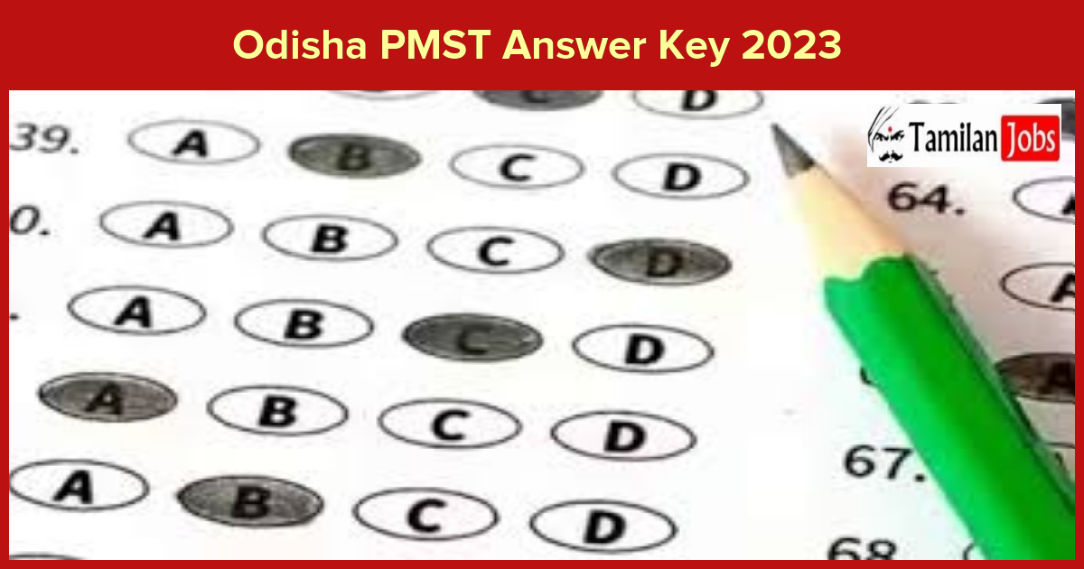 Odisha Pmst Answer Key 2023 