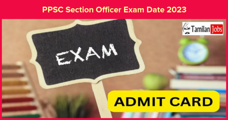 PPSC Section Officer Exam Date 2023