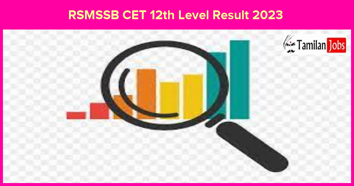 RSMSSB CET 12th Level Result 2023 