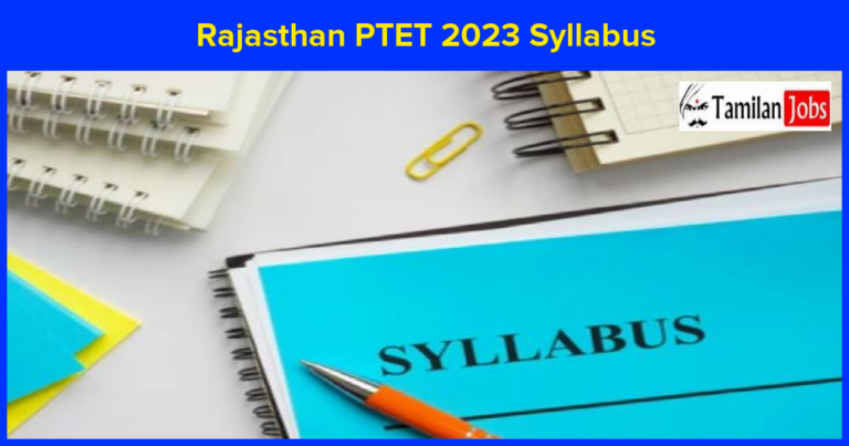 Rajasthan PTET 2023 Syllabus