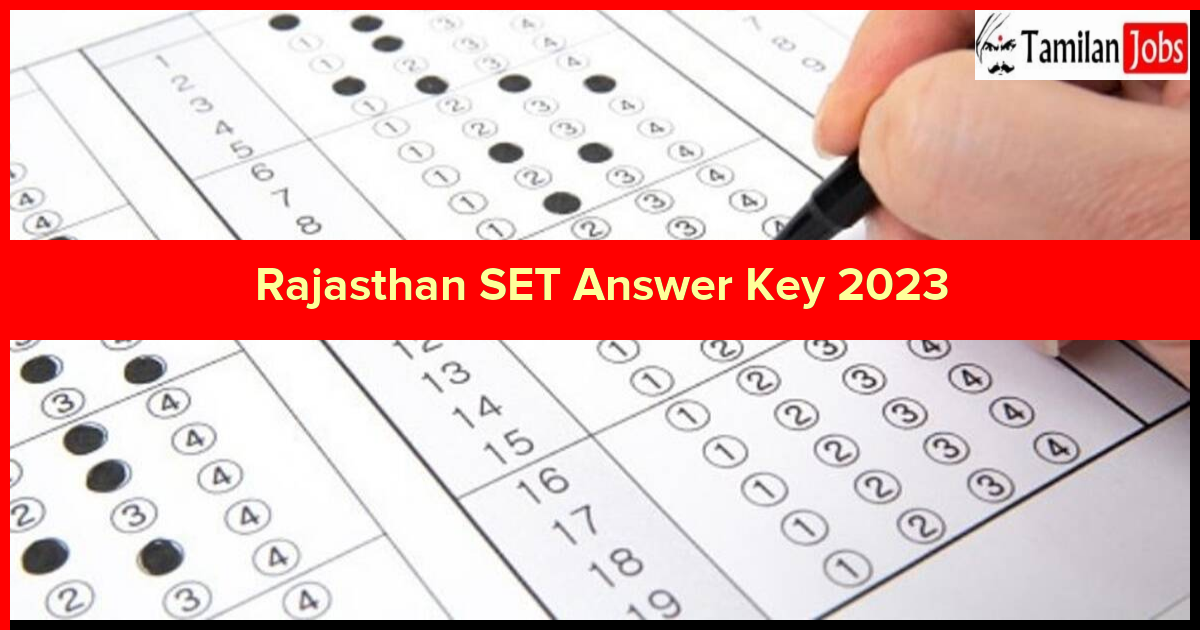 Rajasthan SET Answer Key 2023