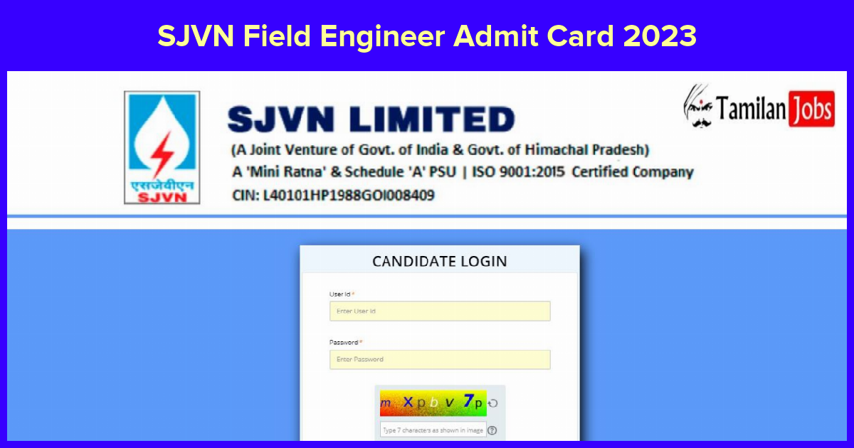 SJVN Field Engineer Admit Card 2023
