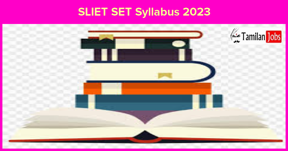 SLIET SET Syllabus 2023