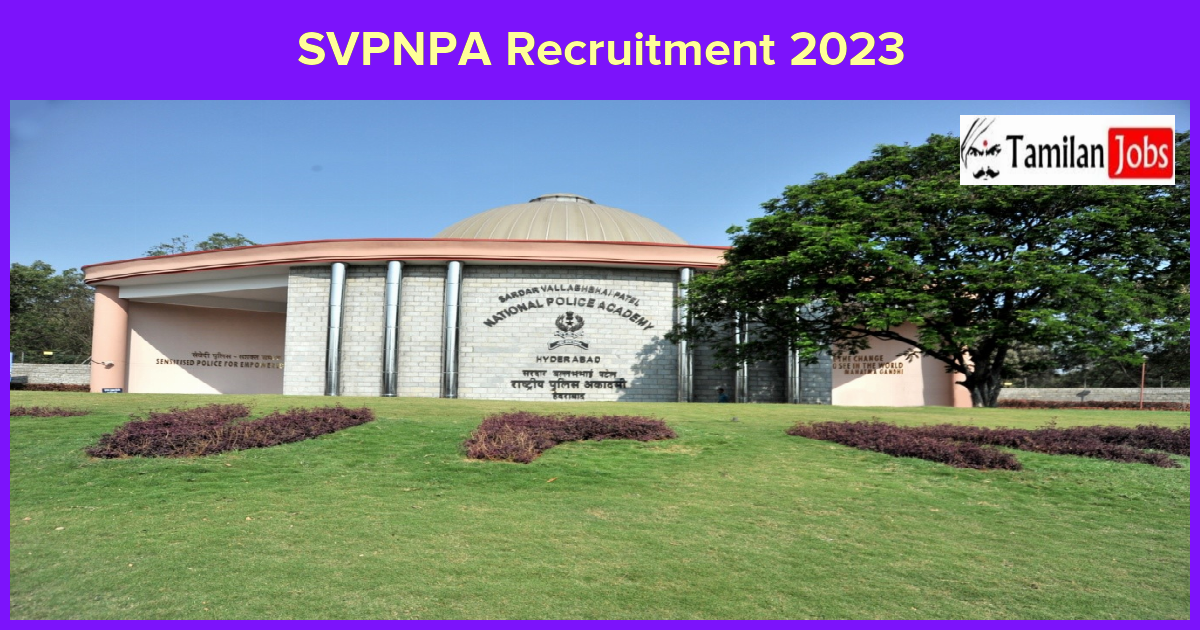 SVPNPA Recruitment 2023