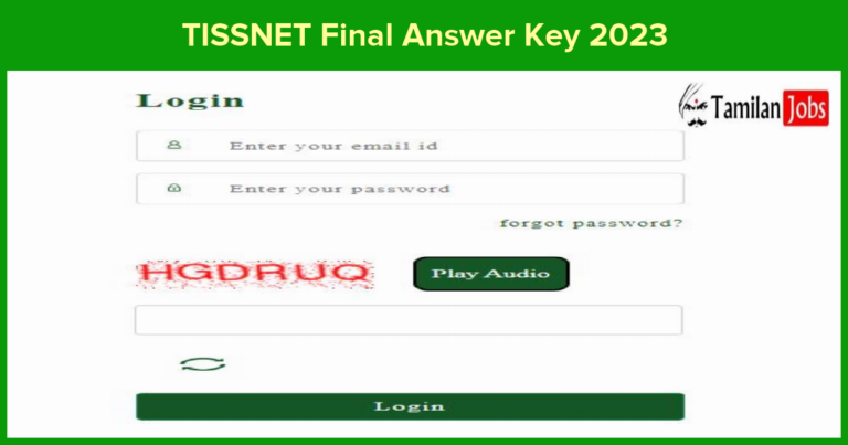 TISSNET Final Answer Key 2023
