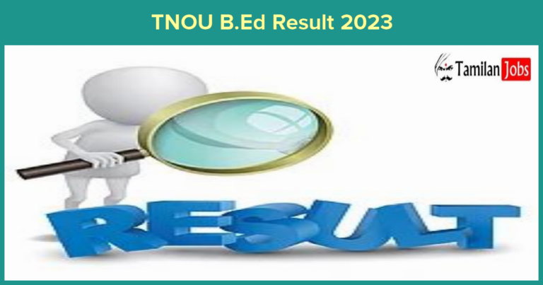 TNOU B.Ed Result 2023