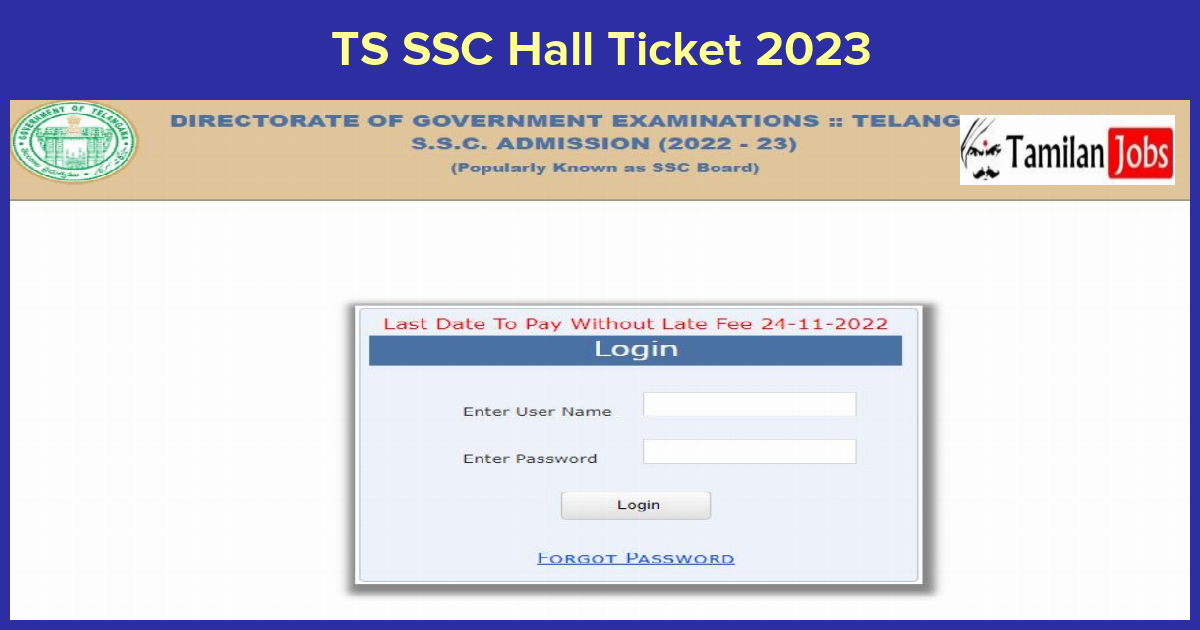 TS SSC Hall Ticket 2023