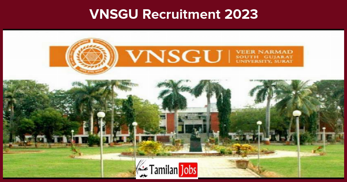 VNSGU Recruitment 2023
