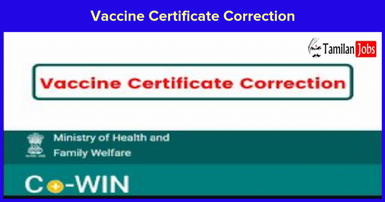 Vaccine Certificate Correction
