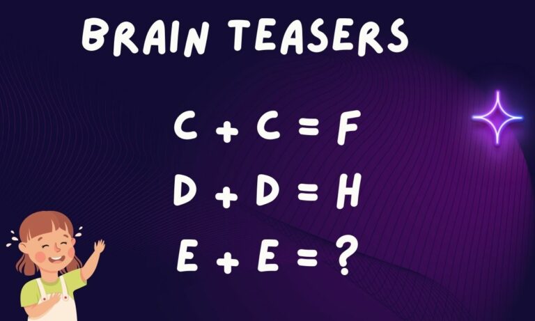 Brain Teaser: Can you solve this tricky Letter Puzzle C+C=F ?