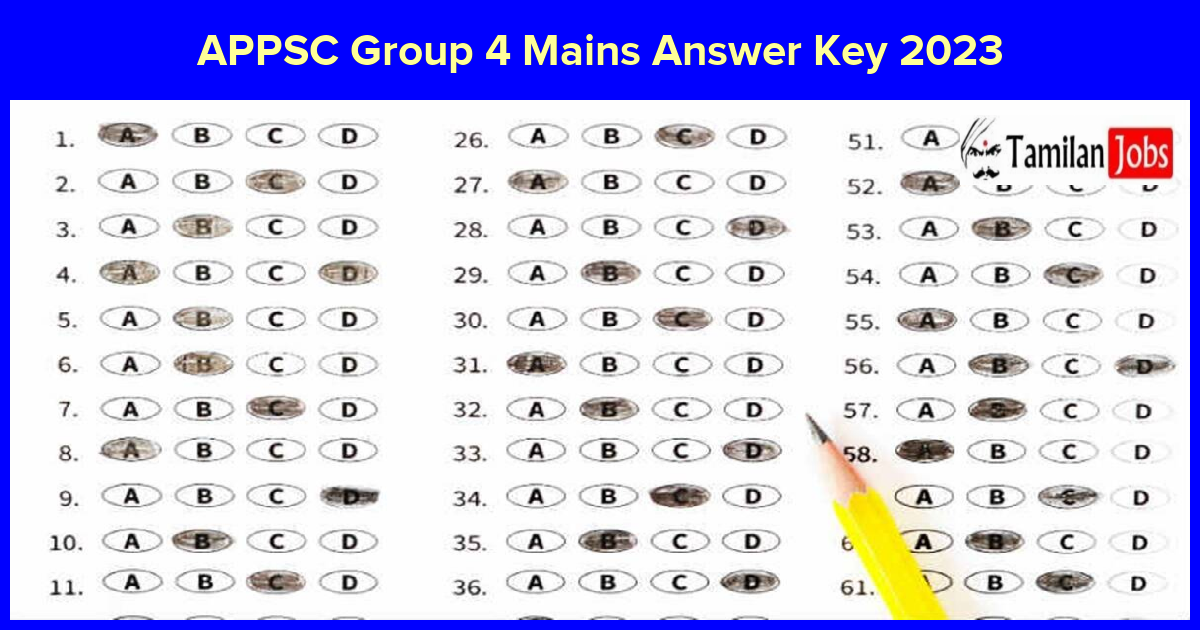 Appsc Group 4 Mains Answer Key 2023