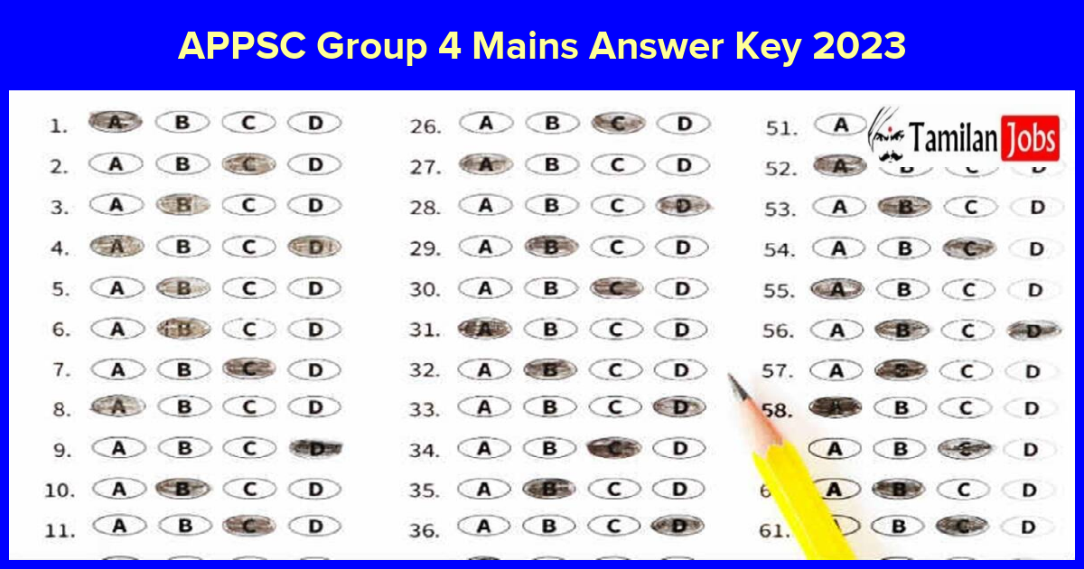 APPSC Group 4 Mains Answer Key 2023