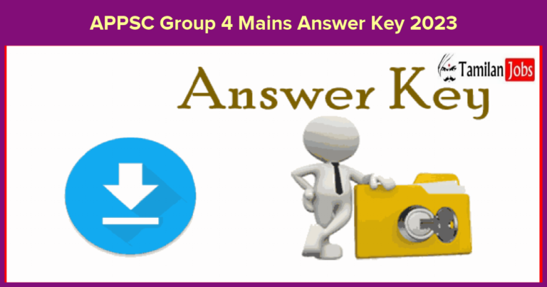 APPSC Group 4 Mains Answer Key 2023