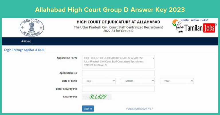 Allahabad High Court Group D Answer Key 2023