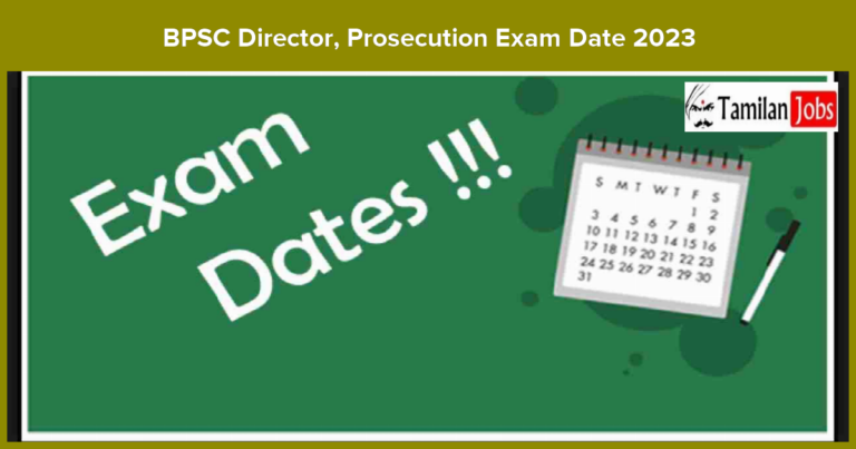 BPSC Director, Prosecution Exam Date 2023