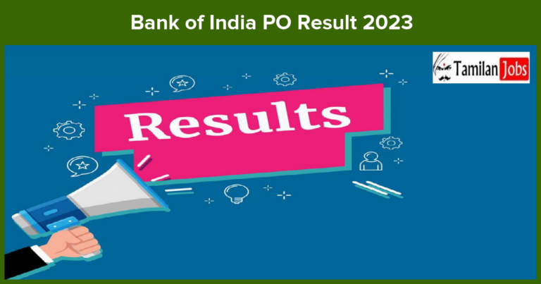 Bank of India PO Result 2023