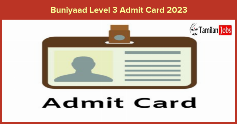 Buniyaad Level 3 Admit Card 2023