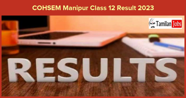 COHSEM Manipur Class 12 Result 2023